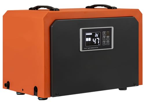 TANGZON 60L/Day Commercial Dehumidifier, 560m2 Area Industrial Dehumidifiers with 24H Timer, Auto Defrost, Drain Hose & Handle, Home Basement Building Air Dryer, 450m3/h Air Circulation (Orange)