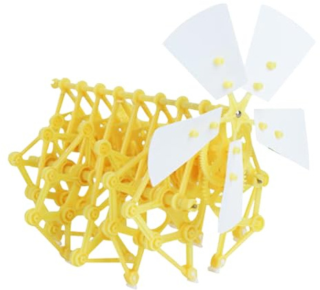 LALADEFIEE Jouet Mécanique D’énergie Éolienne pour Garçon Et Filles, Kit De Construction Éducatif en Plastique Non Toxique, Jeu Stem Créatif pour Apprentissage Physique Et Assemblage Ludique