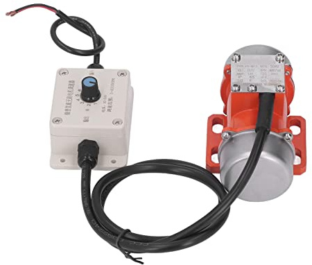 Jeffergarden Moteur Vibrant électrique Vibrateur à Béton 30 W 4000 Tr/min avec Force d'excitation Réglable IP65 étanche pour les Outils de Ciment d'exploitation Minière de Construction (DC24V)
