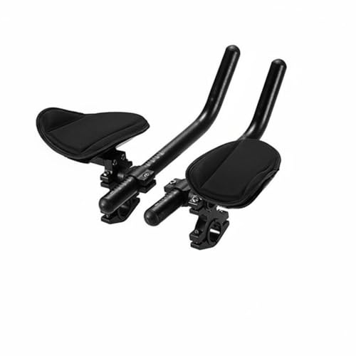 Bffcnl Lenkeraufsatz mit Armauflagen schwarz Zeitfahrlenkeraufsatz Aluminium Triathlonaufsatz, A-Modell