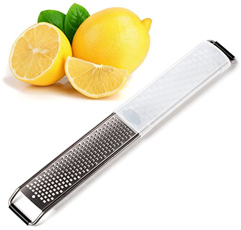 BAESTO Parmesanreibe Küchenreibe Edelstahl 2in1 Fein & Grob Käsereibe Scharf Gemüsereibe Zester Rostfrei Muskatreibe Reibe