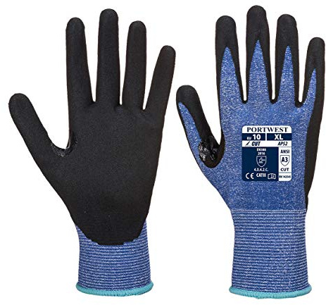 Portwest AP52 Dexti Cut Ultra Glove Blue/Black, Medium