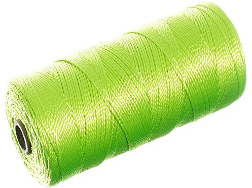 Twisted Nylon Mason Line #18 - Paracord Planet - Oil, Acid, Moisture, Rot Resistant - Twine String for DIY Projects, Crafting, Masonry, Marine, Commercial, Gardening (275 feet - Fluorescent Yellow)