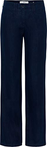 BRAX Damen Jeans Hose Farina Leinen Ohne Stretch Marineblau