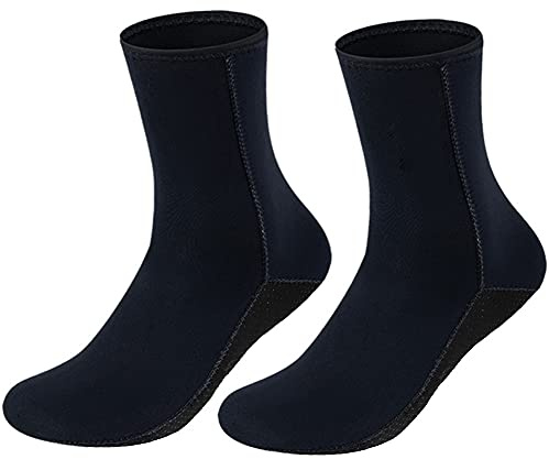 Calcetines térmicos de neopreno de 3 mm de grosor, antideslizantes, para hombres y mujeres, para buceo, esnórquel, natación, surf, vela, kayak, aletas de agua