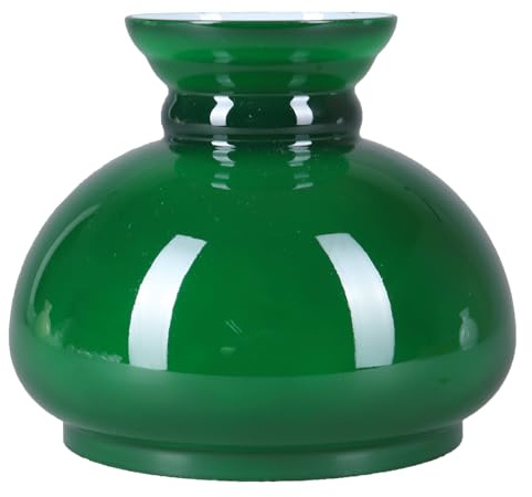 Abat-jour en verre de rechange pour lampe à pétrole Vert brillant Ø 120 mm