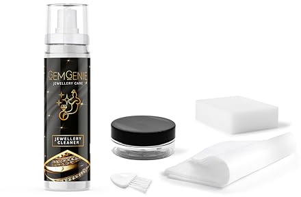 GemGenie Jewellery Care Cleaning Kit | for Gold, Silver, Platinum & Fine Dress | Gentle Cleaner That Restores Shine & Sparkle, Clear