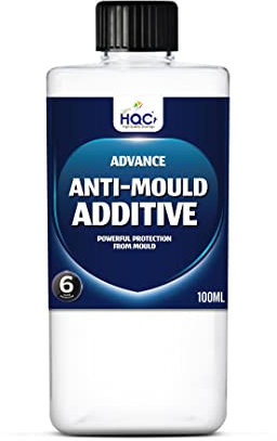 HQC Anti-Mould Additive 100ml Concentrate – Add Long-Lasting Mould Resistance to Paint, Wallpaper Paste & Grout – Prevents Black Mould for Up to 5 Years Without Affecting Paint Finish