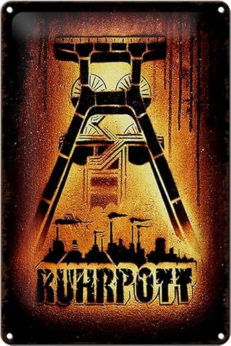 Metall Schild 20x30cm gewölbt Ruhrpott Ruhrgebiet Deko Blechschild