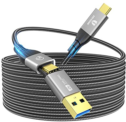 100 W USB C auf USB C Kabel,20 Gbps USB 3.2 Gen2X2 Datenkabel | USB C Kabel 2-in-1,Unterstützung 4K@60Hz Video,usb typ c ladekabel für ps5,Laptop,Mobiltelefon,Hubs,Docking Stations(2m)