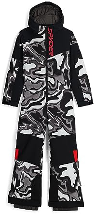 Spyder Jungen Youth Jupiter Ski Snowsuit Skijacke, Schwarze Kombo, 16
