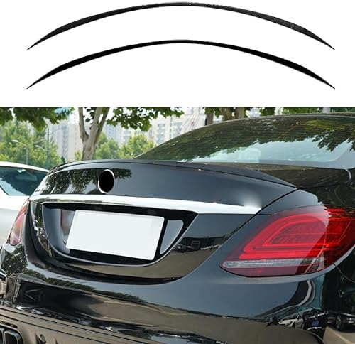 AMAIR Auto Heckspoiler für Mercedes-Benz C-Class W205 C180 C200 C260 C43 C63 AMG 2015-2021,Flügel Kofferraumspoiler Dachspoilerflügel Heckflügel Lippe Auto Zubehör,A/Black