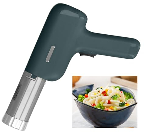 Electric Pasta Maker, 40W Portable Stainless Steel Cordless Handheld Automatic Noodle Maker Machine, Portable Automatic Pasta Maker Machine with Shaping Moulds, Measuring Cup
