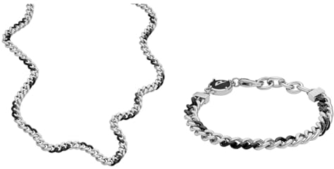 Diesel Herren-Edelstahlkette-Schmuck-Set
