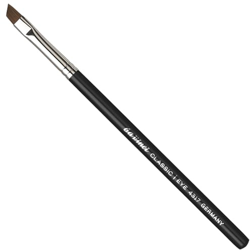 da Vinci, CLASSIC Eyeliner- & Augenbrauenpinsel, vegan, Kunstfaser, für Kajal, Lidschatten & Augenbrauenpuder, Kosmetikpinsel, feine & breite Striche, Handmade in Germany | Extrafeine, füllige Kunstfasern - für Eyeliner und Augenbrauen – präzise Linien und gleichmäßige Farbabgabe.