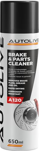 AUTOLIVE GROUP Limpiador de Frenos y Embrague - Brake & Parts Cleaner - Ayuda a Eliminar Aceites, Grasas, Alquitrán, Resina y Pegamento - No Daña Articulaciones ni Juntas 650 ml
