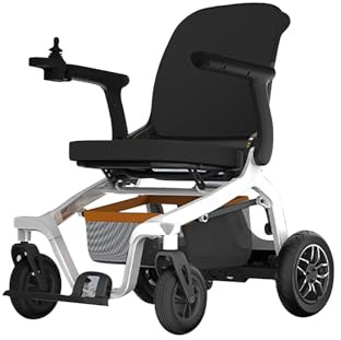 All Terrain Faltbarer Elektrorollstuhl mit Doppelbatterie - Leichter, wetterfester Elektrorollstuhl für Erwachsene - Kompaktes und tragbares Modell auf dem Markt