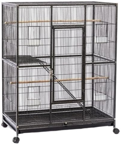 LOSTIS Vogelkäfig Vogelvoliere Großer Vogelkäfig Aus Metall, Vogelflugkäfig Mit Rädern, Papageienkäfig Für Kleine Haustiere Vogelbauer Vogelhaus