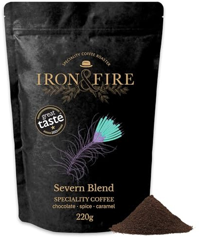 Severn Blend Specialty Coffee 220g Cafetière/French Press Grind - Award-Winning Medium Roast with Full-Bodied, Chocolate, Spice & Caramel Notes | Perfect for Cafetière,French Press,& Moka Pot Brewing