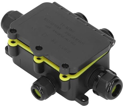 5 Way Junction Box for 9-12MM Diameter Cable, Plastic Casing IP68 External Junction Box Outdoor and Landscape Lighting 450V