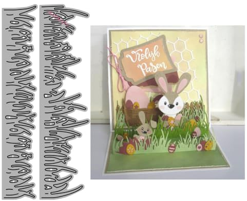 Sredwtk Gras Stanzschablonen Frühling Ostern Papierbasteln Schablonen für Scrapbooking, Fotoalbum, Karte, Papier Dekoration, Geschenk