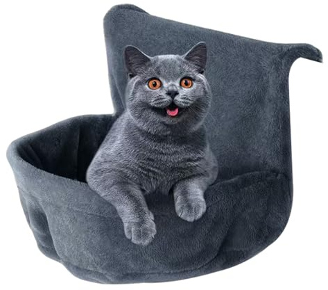 KAKASEA Hamac luxueux pour chats pour chauffage, grand lit en peluche amovible et lavable pour chat pour temps froid