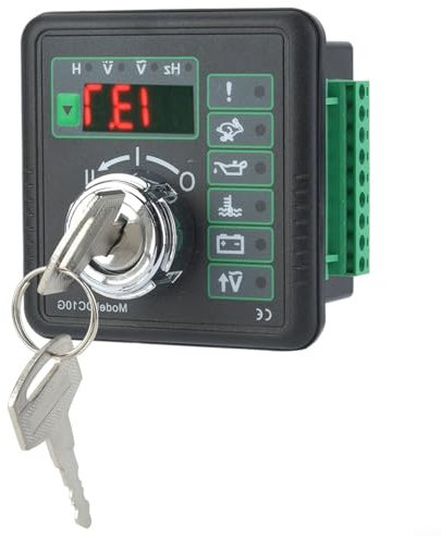URPIZY DC10G Dispositivo di controllo del motore manuale del generatore, pannello di controllo per generatori di corrente, funzione di protezione, indicatore LED 8-33 VDC 15-300 VAC