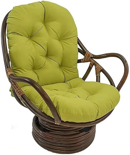 DZYHFCO DUANZEYUQA - Cuscino impermeabile per sedia a dondolo girevole, morbido, spesso, lavabile, tappetino di ricambio per esterni e interni (verde frutta)