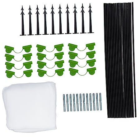 FONDOTIN 1ensemble Kit De Jardin Filet Ensemble De pour Plantes Fruits Et Filet Et Oiseaux avec Arceaux De Jardin