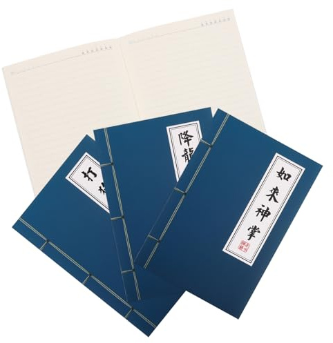 HAPINARY 4 Pièces Vintage Cahiers Chinois à Lignes pour Étudiants Pratique et Compact pour Notes et Devoirs Fournitures Scolaires Élégantes Style Retro