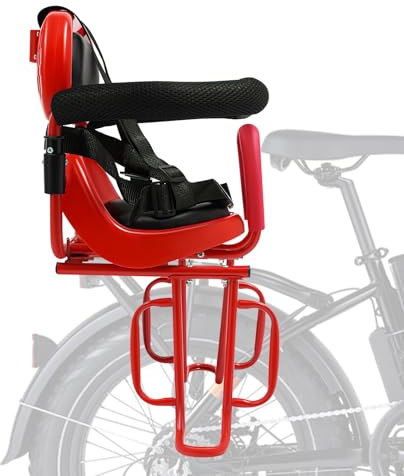Kindersitz Fahrrad Hinten Sicherheits-Kindersitz Mit Pedal, Sicherheitsgurt und Rückenlehne, Kinderfahrradsitz Baby Fahrradsitz für Klappräder, Mountainbikes, Rennräder, von 6 Monate -6 Jahre alt