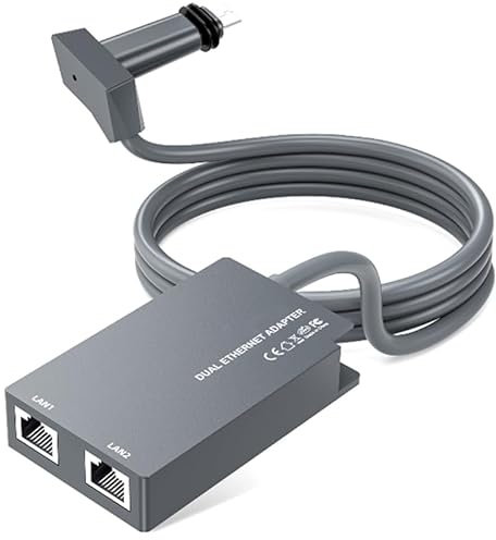Yieyh Adaptateur Ethernet Starlink 2 Ports for antenne parabolique, Internet par Satellite V2, Powerline for réseau Externe Filaire GEN2