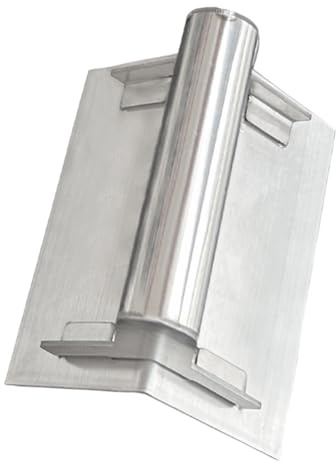 JAYIOLA Paletina de Esquina, Herramienta para Enlucido, Llana de Alisado, Llana de Acabado, Herramienta de Construcción de Acero Inoxidable con Superficie Pul, Estilo B
