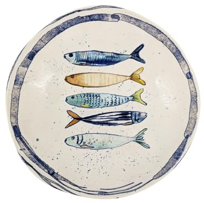 La Mediterránea - Plato hondo de 21 cm Peixe, 6 piezas