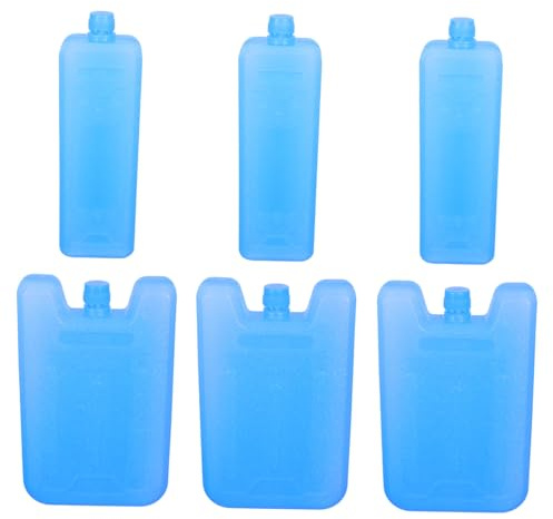 ibasenice 6pcs Reusable Air Cooler Ice Packs for Food Storage and Outdoor Use Large Long Cooling Blocks for Freezer Enhances Air Conditioner and Fan Cooling Efficiency for Camping Travel and