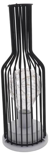 HAMPPLIES Lampada a Bottiglia di Vino in Ferro Stile Vintage Luce Decorativa Compatta e Diffusa per Soggiorno Camera Bar e Lampada Portatile Regalo