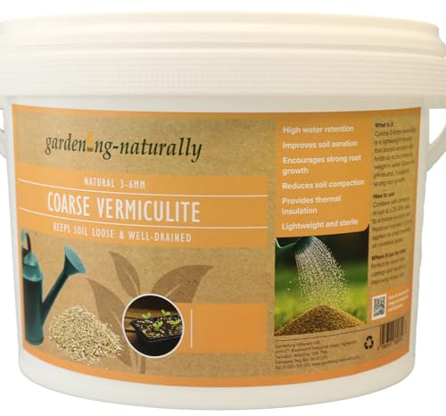 Coarse Horticultural Vermiculite 3–6mm, Soil Additive, Seed Starting (5L)