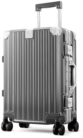 ALPHA CAMP Handgepäck Koffer Suitcase Koffer Mittelgroß Grau 37L