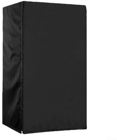 Jonikuper 210D Oxford-Tuch Outdoor-Kühlschrankabdeckung für vertikalen Kühlschrank – wasserdichter Staubschutz mit Reißverschluss und Belüftung, Schwarz (51 x 51 x 117 cm)