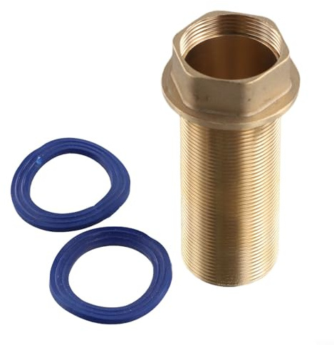 Wasserhahn-Reparaturmutter und Messingrohrmutter für kaltes Warmwasser, Wasserhahn-Verlängerungsschraube für Küchenspüle, Wasserhahnarmatur mit Kontermutter, Messing-Design, Sanitäranlagen (8 cm)