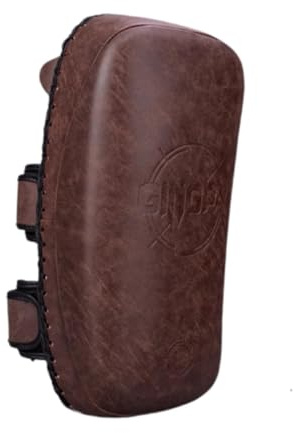 wueiooskj Coussin de Frappe de Boxe avec Sangles, équipement pour entraînement Muay Thai, MMA, Marron foncé