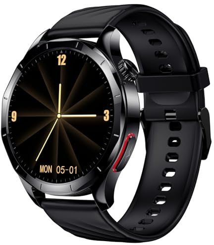 Lgnitek 2026 Nouv’ Montre Connectée Homme avec ECG+HRV/Pressιon artérιelle/Acide Urique/IMC,1,43 AMOLED Smartwatch avec Fonction SOS,24/7 Fréquence Cardiaque/Sommeil/SpO2/Apnée,Android/iOS