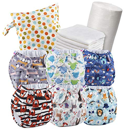 Wiederverwendbare Windeln, waschbare Einlage, Rolle, Einweg, Windeltasche