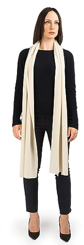 Dalle Piane Cashmere Damen Schal Breit 100% Kaschmir | Halstuch für Büro, Abend und Reisen, 200x35 cm, vier Jahreszeiten, Geschenk für Sie, Made in Italy