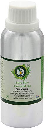 R V Essential Aceite esencial de pino puro 300ml (10oz)- Pinus Sylvestris (100% puro y vapor natural destilado) Pure Pine Essential Oil