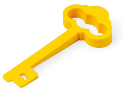 Balvi Cale-Porte & protège poignée My Castle Couleur Jaune en Forme de clé Double Fonction Silicone