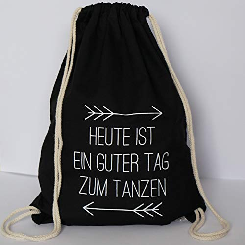 ElliGa Turnbeutel JGA Rucksack für Junggesellinnenabschied tanzen Bridal Party Bachelorette schwarz (4er Set)