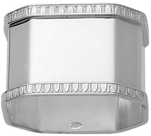 SILBERKANNE Serviettenring achteckig 5,5x3,5 cm Silber 925 Sterling Premium Vearbeitung