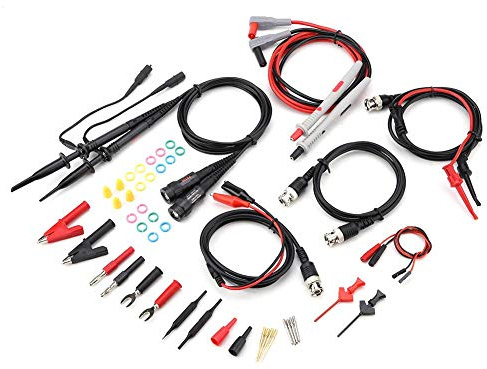Set di puntali, set di punte per sonda P1260D Set di cavi per test multimetro per oscilloscopio con clip di coccodrillo Set di punte per sonda sostituibili
