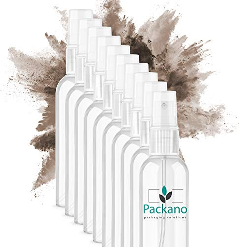 Packano® 10stk. x leere 200ml PET Sprühflaschen mit weißem Sprühkopf I Geeignet auch für Reinigungsmittel I Klarer Leersprüher ohne label